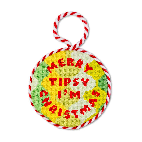 Furbish Studio - Needlepoint Ornament - Merry Tipsy