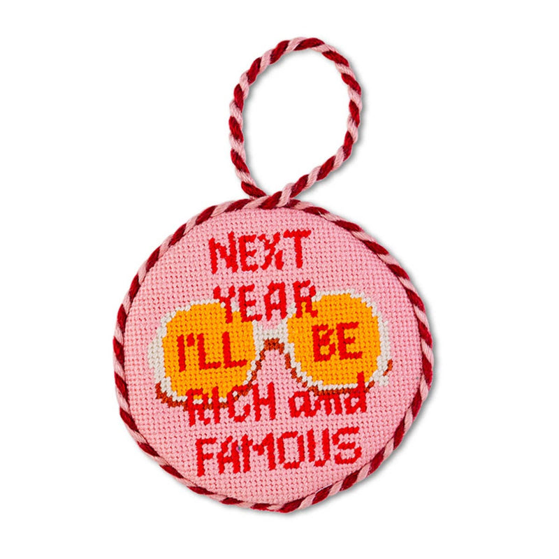 Furbish Studio - Needlepoint Ornament - Rich And Famous