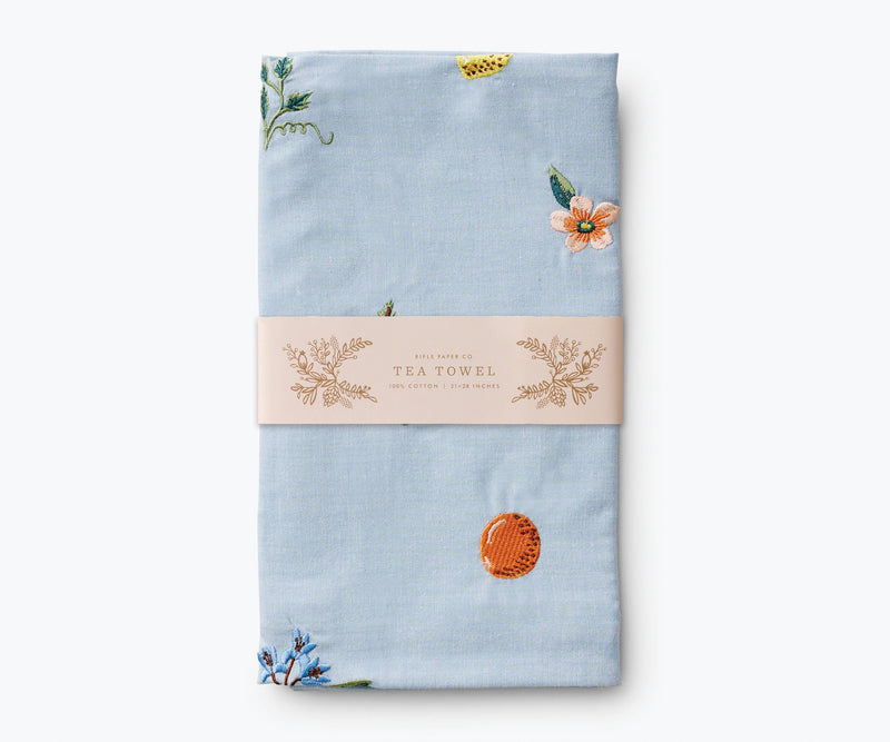 Rifle Paper Co. - Fruit Stand Embroidered Tea Towel