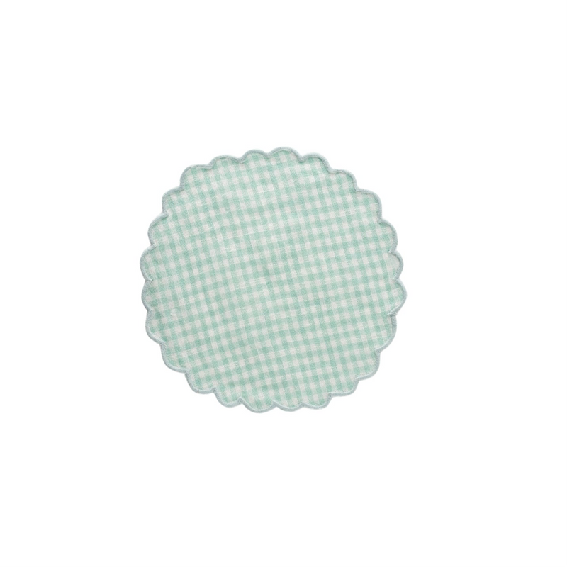 COLETTE COCKTAIL NAPKIN- MINT GINGHAM