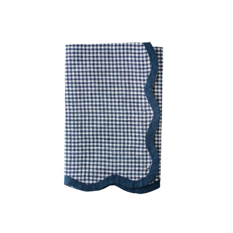 MARGOT DINNER NAPKIN - NAVY GINGHAM