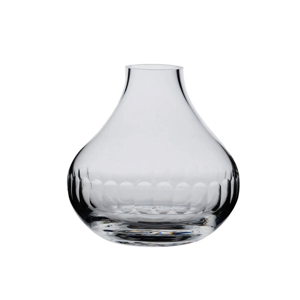 The Vintage List - A Small Crystal Vase with Lens Design