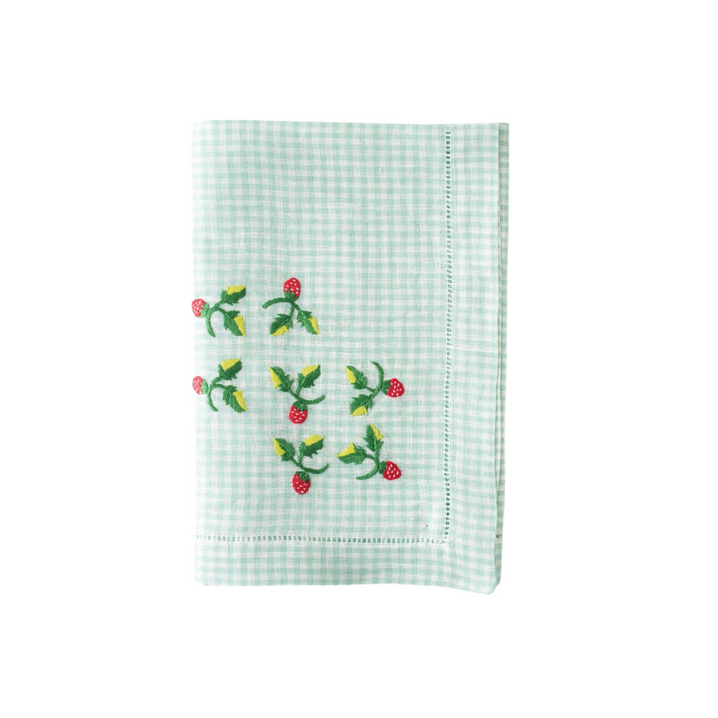 STRAWBERRIES DINNER NAPKIN