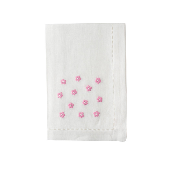 SCATTERED DAISY DINNER NAPKIN- PINK