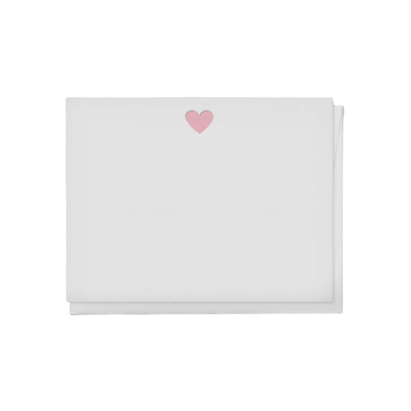 Light Pink Heart - Letterpress Boxed Note Sets