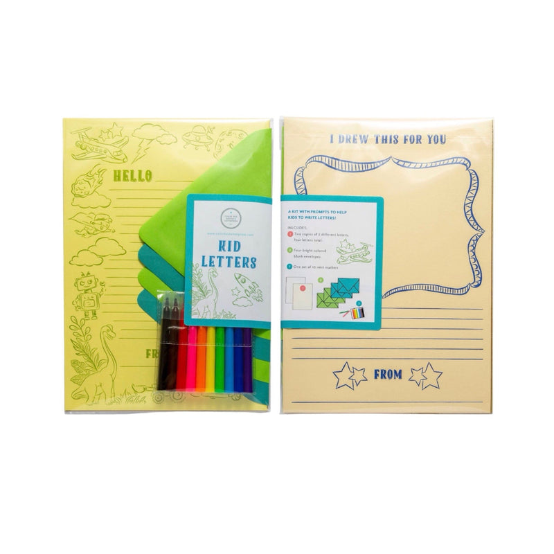 Color Box Design & Letterpress - Kid Letters Notecard Set in Yellow