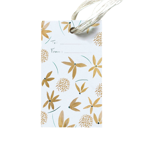 Isa Salazar - Gold Floral Gift Tags, s/10