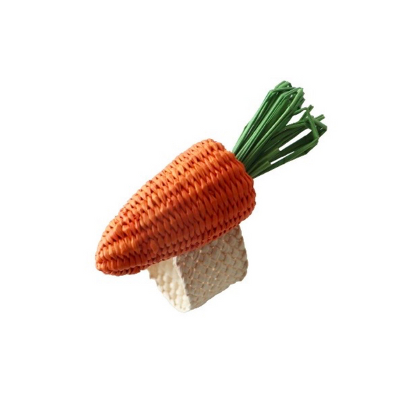 CARROT WOVEN STRAW NAPKIN RING