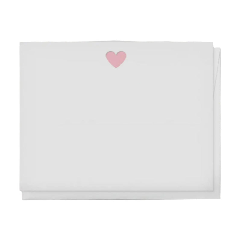 Light Pink Heart - Letterpress Boxed Note Sets