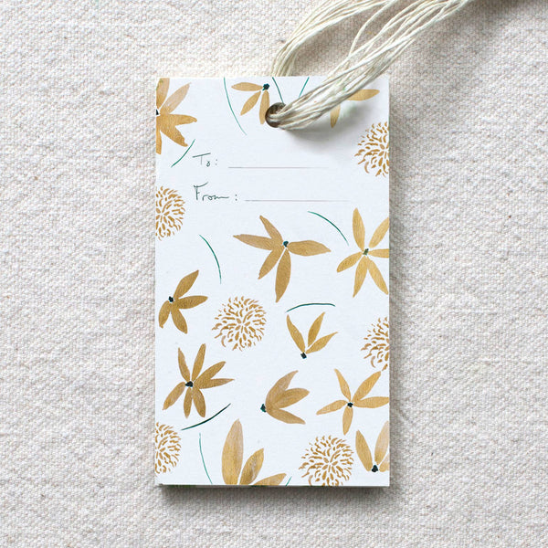 Isa Salazar - Gold Floral Gift Tags, s/10