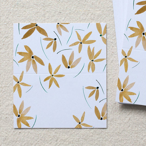 Isa Salazar - Gold Floral Place Cards, s/24