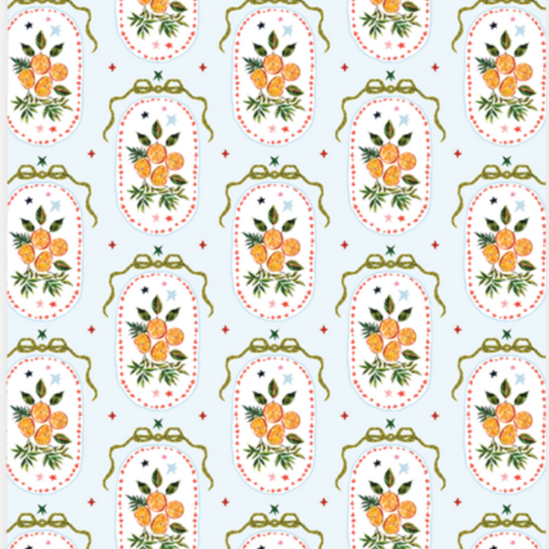 Citrus Medallion Wrapping Paper Roll