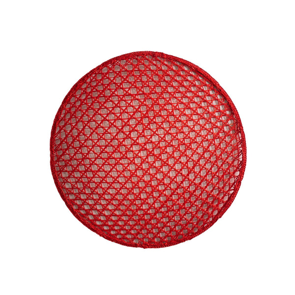 WOVEN CANE PLACEMAT- RED