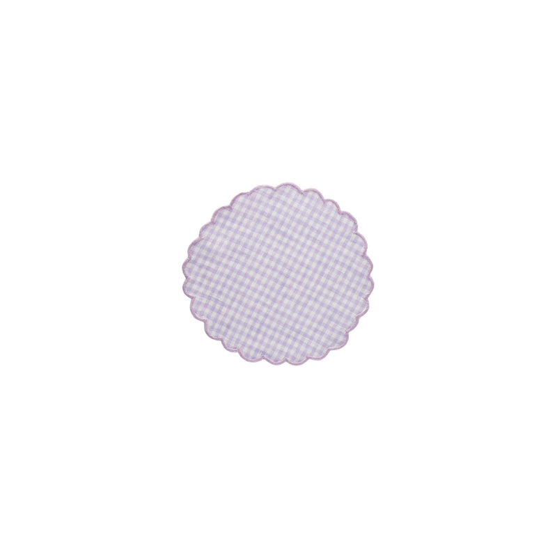 COLETTE COCKTAIL NAPKIN- PANSY PURPLE GINGHAM